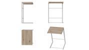Стол журнальный приставной Терри Комбо Ferrum-decor 345x662x440 Белый металл ДСП Дуб Сан-Марино 16 мм (FRD-105144) FRD-105144 фото 4