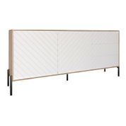 Комод с черными металлическими ножками LION Амарант 168x40x76,5 см Дуб Аппалачи/Белый (LION-041906) LION-041906 фото 2
