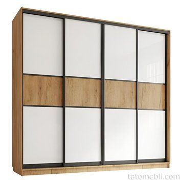 Шкаф купе четырехдверный Лофт 01ВН-254 (250х45х220) Дуб крафт золотой DM5065 фото