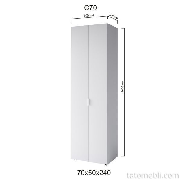 Шафа розпашна Сота С70+С140 (208х50х240) Білий DM7228 фото