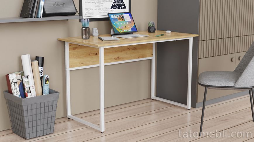 Комп'ютерний стіл Ferrum-decor Коді 75x140x60 білий ДСП Дуб Артизан 32 мм (FRD-107194) FRD-107194 фото