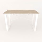 Письмовий стіл Ferrum-decor Драйв 750x1000x600 Білий метал ДСП Дуб Сонома 16 мм (FRD-103104) FRD-103104 фото 4