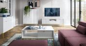 Комод Perfect Home Нова / Nova 2-дверний з 2 шухлядами і золотими ніжками KSZ104 Білий (PFH-091217) PFH-091217 фото 6