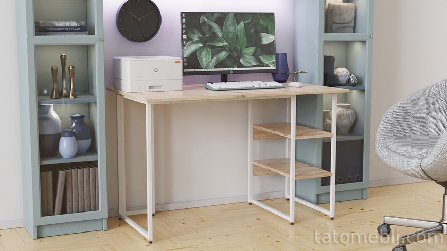 Письменный стол Ferrum-decor Кевин 75x100x60 белый ДСП Дуб Сан-Марино 32мм (FRD-106843) FRD-106843 фото