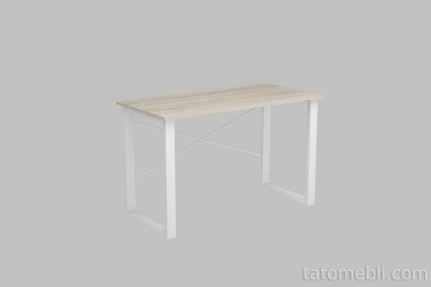 Письмовий стіл Ferrum-decor Драйв 750x1000x600 Білий метал ДСП Дуб Сонома 16 мм (FRD-103104) FRD-103104 фото