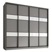 Шафа купе чотиридверна Лофт 03ВН-254 (250х45х220) Антрацит DM6217 фото