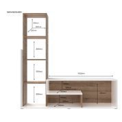 Стенка в гостиную Doros Этана 150х30х150 см Дуб артизан/Белый (DRS-011335) DRS-011335 фото 5