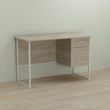 Письмовий стіл Ferrum-decor Гаррі 75x140x70 білий ДСП Дуб Сонома 16мм (FRD-101012) FRD-101012 фото