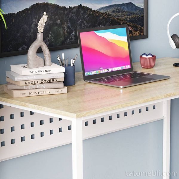 Письмовий стіл Ferrum-decor Майк 75x140x70 білий ДСП Дуб Сонома 16мм (FRD-101348) FRD-101348 фото