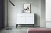 Комод Perfect Home Новая/Nova 2-дверный с 2 ящиками и черными ножками KSZ104 Белый (PFH-091216) PFH-091216 фото 1