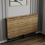 Стол раскладной Морис Ferrum-decor 750x900x500 Черный металл ДСП Дуб Эвок Прибрежный 16 мм (FRD-107498)