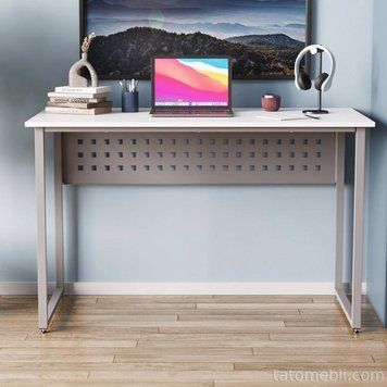 Письмовий стіл Ferrum-decor Майк 75x100x60 сірий ДСП Біле 16мм (FRD-101767) FRD-101767 фото