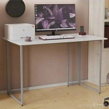 Письмовий стіл Ferrum-decor Ханна 75x120x70 сірий ДСП Біле 16мм (FRD-101431) FRD-101431 фото