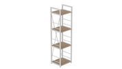 Етажерка 4/34 Ferrum-decor Серії Конект 120x34x28 білий ДСП Дуб Сан-Марино 16мм (FRD-104278) FRD-104278 фото 5