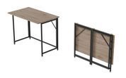 Стіл-трансформер розкладний Слай Ferrum-decor 75x90x50 Чорний метал ДСП Дуб Сан-Марино 16 мм (FRD-107349) FRD-107349 фото 2