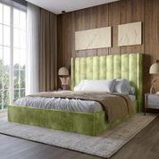 Двуспальная кровать LION Нино 160x200 см SILK 201 Фисташковая (LION-045041) LION-045041 фото 1