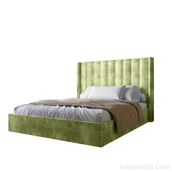 Двуспальная кровать LION Нино 160x200 см SILK 201 Фисташковая (LION-045041) LION-045041 фото