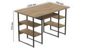 Комп'ютерний стіл Ferrum-decor Тім 75x120x70 чорний ДСП Дуб Артизан 16 мм (FRD-106949) FRD-106949 фото 6