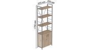Етажерка 4/60 Ferrum-decor Серії Конект з тумбою 179x60x28 Сірий ДСП Сан-Марино (FRD-102478) FRD-102478 фото 3
