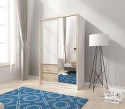 Шкаф полукупый Perfect Home Сара / Sara 130 3-дверный с зеркалом Белый/дуб сонома (PFH-091739) PFH-091739 фото 1