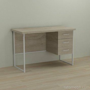 Письмовий стіл Ferrum-decor Гаррі 76x140x70 білий ДСП Дуб Сонома 32мм (FRD-101017) FRD-101017 фото