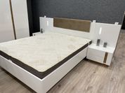 Ліжко (каркас) Perfect Home Арко / Arco 160 з м'яким ізголів'ям двоспальне Білий глянець/дуб грандсон (PFH-091045) PFH-091045 фото 5