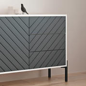 Комод з золотими металевими ніжками LION Амарант 168x40x76,5 см Кашемір/Перламутровий металік (LION-041971) LION-041971 фото 3
