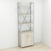 Етажерка 4/60 Ferrum-decor Серії Конект із тумбою 179x60x28 Сірий ДСП Сонома (FRD-102480) FRD-102480 фото 1