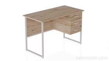 Комп'ютерний стіл Ferrum-decor Гаррі 75x140x70 білий ДСП Дуб Сан-Марино 32мм (FRD-101019) FRD-101019 фото