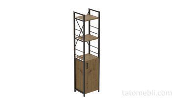 Етажерка 3/34 Ferrum-decor Серії Конект з тумбою 144x34x28 Чорний ДСП Артизан (FRD-104426) FRD-104426 фото