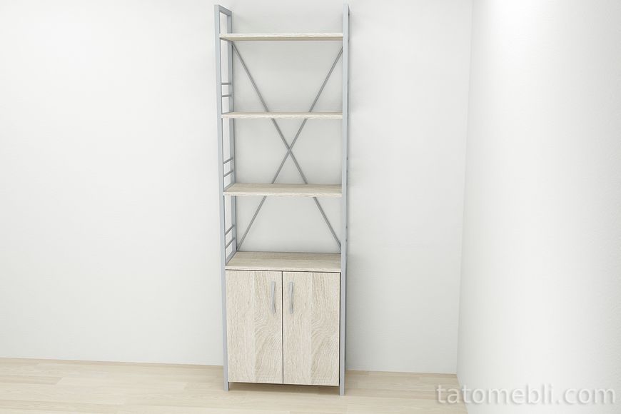 Етажерка 4/60 Ferrum-decor Серії Конект із тумбою 179x60x28 Сірий ДСП Сонома (FRD-102480) FRD-102480 фото