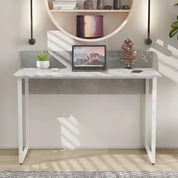 Стол письменный Скай Ferrum-decor 75x100x70 Белый металл ДСП Бетон 16 мм (FRD-106670)