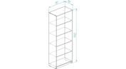 Шафа Анжело Ferrum-decor на 5 полиць 1900x700x380 ДСП Бетон 16 мм (FRD-105012) FRD-105012 фото 2