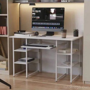 Письмовий стіл Ferrum-decor Тім 75x120x60 білий ДСП Біле 16мм (FRD-101357) FRD-101357 фото