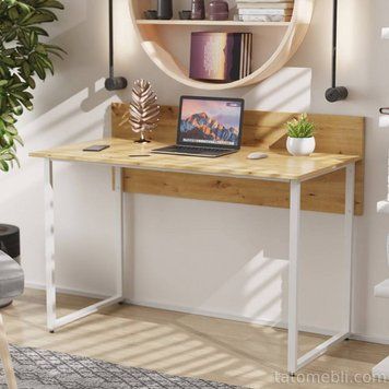 Комп'ютерний стіл Ferrum-decor Скай 75x120x70 білий ДСП Дуб Сан-Марино 16мм (FRD-101104) FRD-101104 фото