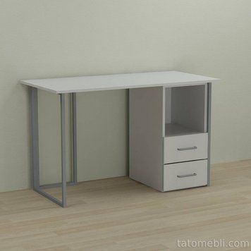 Письмовий стіл Ferrum-decor Отто 75x140x70 сірий ДСП Біле 16мм (FRD-101521) FRD-101521 фото