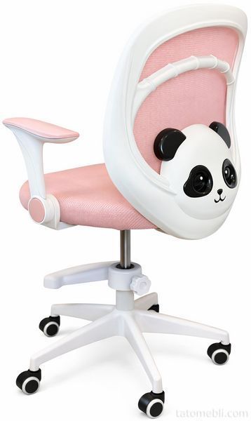 Кресло вращающееся детское с подставкой для ног PERFECT KIDS PANDA PINK Perfect Home Розовый (PFH-092111) PFH-092111 фото