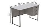 Комп'ютерний стіл Ferrum-decor Гаррі 75x140x70 чорний ДСП Бетон 16 мм (FRD-107307) FRD-107307 фото 6