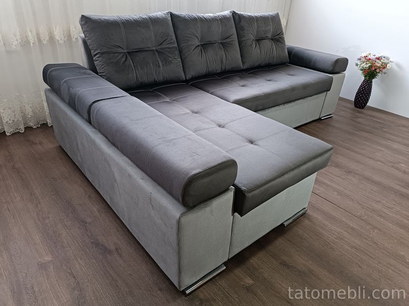 Диван Світоч 256х165см (Кутовий, Велюр, Лівий, Prestige2) Svitoch-KDMRK-L фото