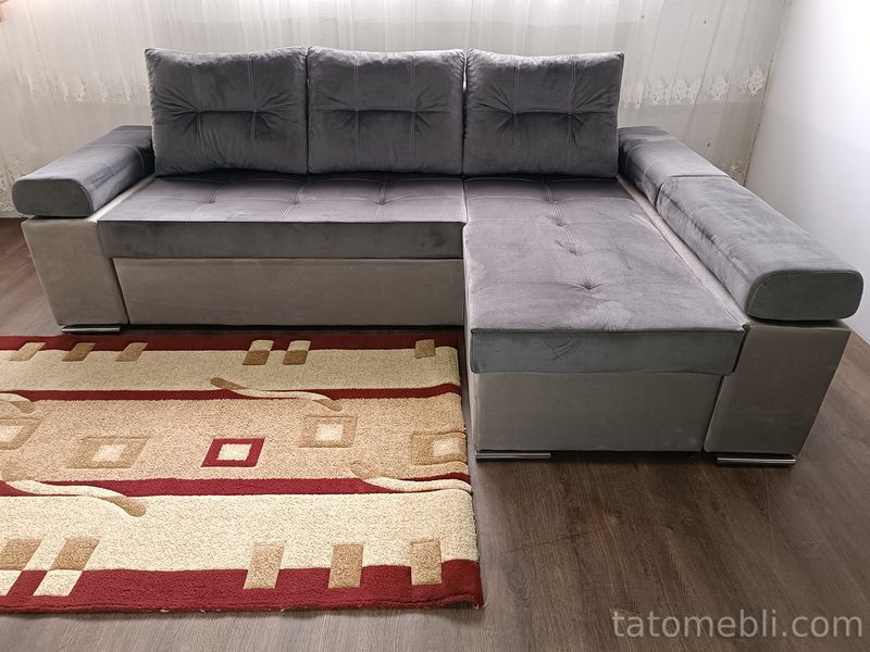 Диван Світоч 256х165см (Кутовий, Велюр, Лівий, Prestige2) Svitoch-KDMRK-L фото