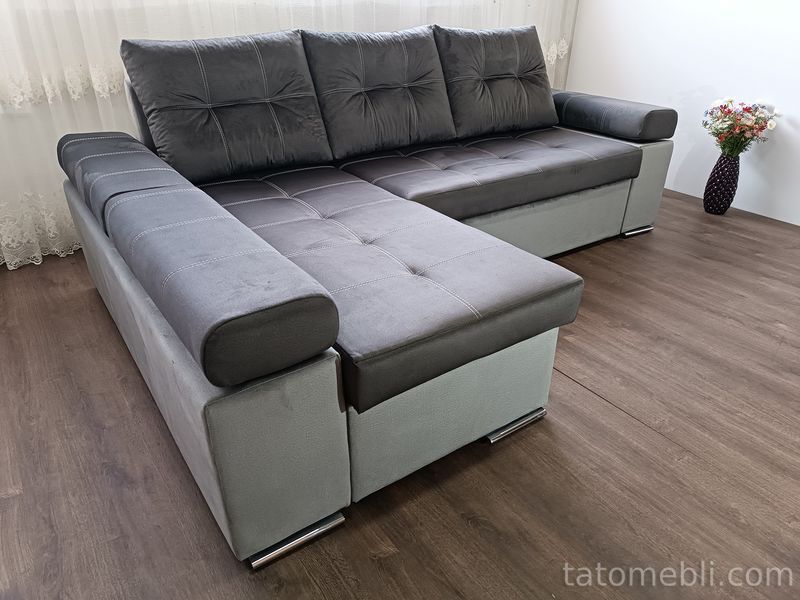 Диван Світоч 256х165см (Кутовий, Велюр, Лівий, Prestige2) Svitoch-KDMRK-L фото
