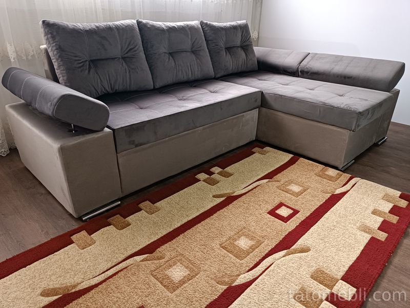 Диван Світоч 256х165см (Кутовий, Велюр, Лівий, Prestige2) Svitoch-KDMRK-L фото