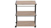 Этажерка на колесиках Ferrum-decor Камило 75x40x60 металл Черный ДСП Дуб Сан-Марино 16мм (FRD-106850) FRD-106850 фото 2