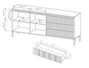 Комод Perfect Home Сенсо / Senso 2-дверний з 3 шухлядами 2D3S/187 Чорний (PFH-091136) PFH-091136 фото 4