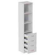 Пенал Анжело Ferrum-decor на 3 полки с 4 шухлядами 1900x400x380 ДСП Белое 16 мм (FRD-104923) FRD-104923 фото 1
