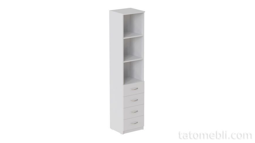 Пенал Анжело Ferrum-decor на 3 полки с 4 шухлядами 1900x400x380 ДСП Белое 16 мм (FRD-104923) FRD-104923 фото