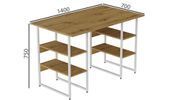 Компьютерный стол Ferrum-decor Карэн 75x140x70 белый ДСП Дуб Артизан 16мм (FRD-107258) FRD-107258 фото 3