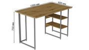 Комп'ютерний стіл Ferrum-decor Кевін 75x100x60 сірий ДСП Дуб Артизан 32 мм (FRD-107208) FRD-107208 фото 5