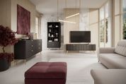 Комод Perfect Home Ланте/Lante с 6 ящиками и золотыми ножками 6S/163 Черный (PFH-091190) PFH-091190 фото 6