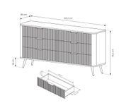 Комод Perfect Home Ланте/Lante с 6 ящиками и золотыми ножками 6S/163 Черный (PFH-091190) PFH-091190 фото 3